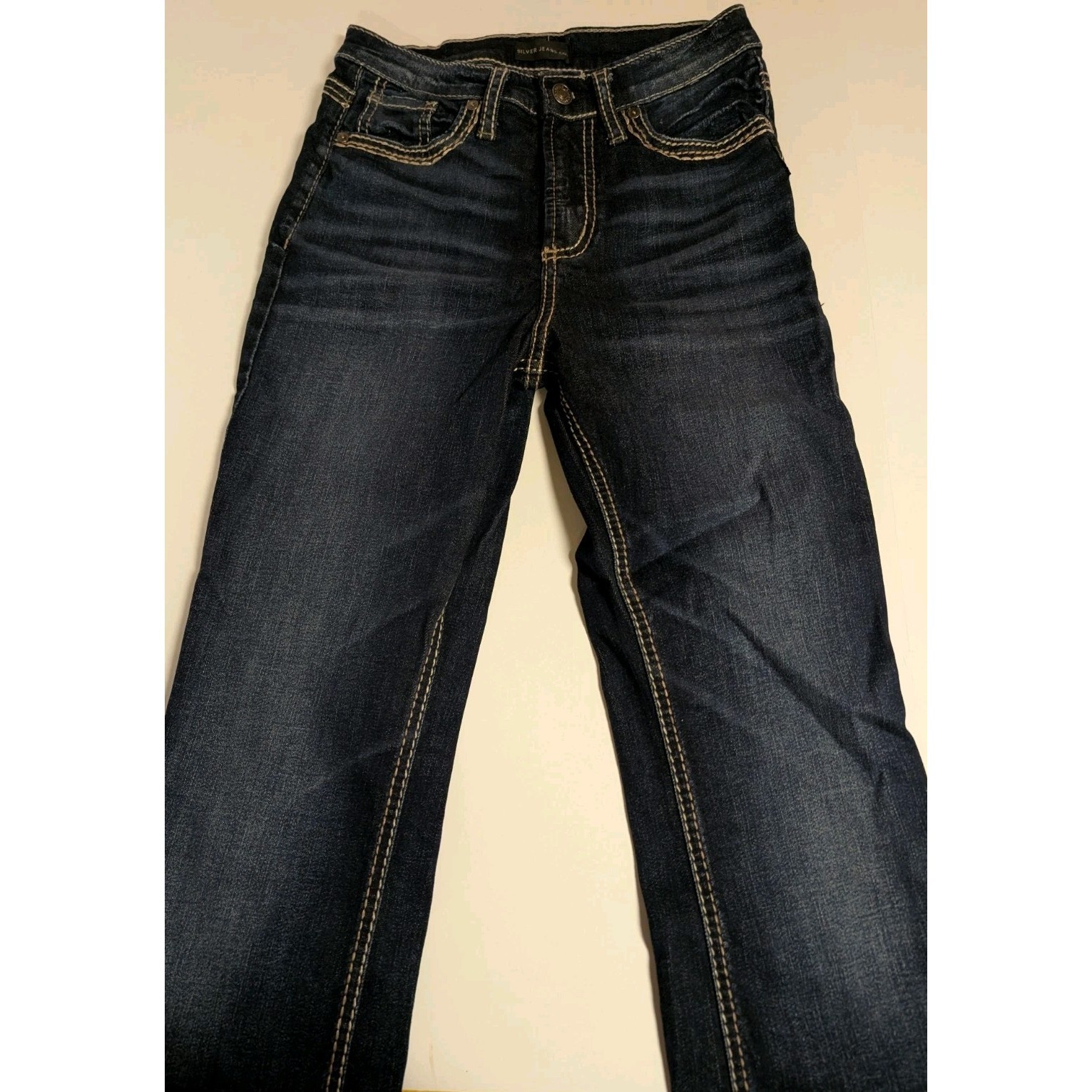 Silver Jeans Co Calley Slim Boot High Rise Dark Wash Jeans Size 24x33